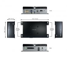 pc fanless gige vision usb3 vision matrox - 4SightEV6 dimensions